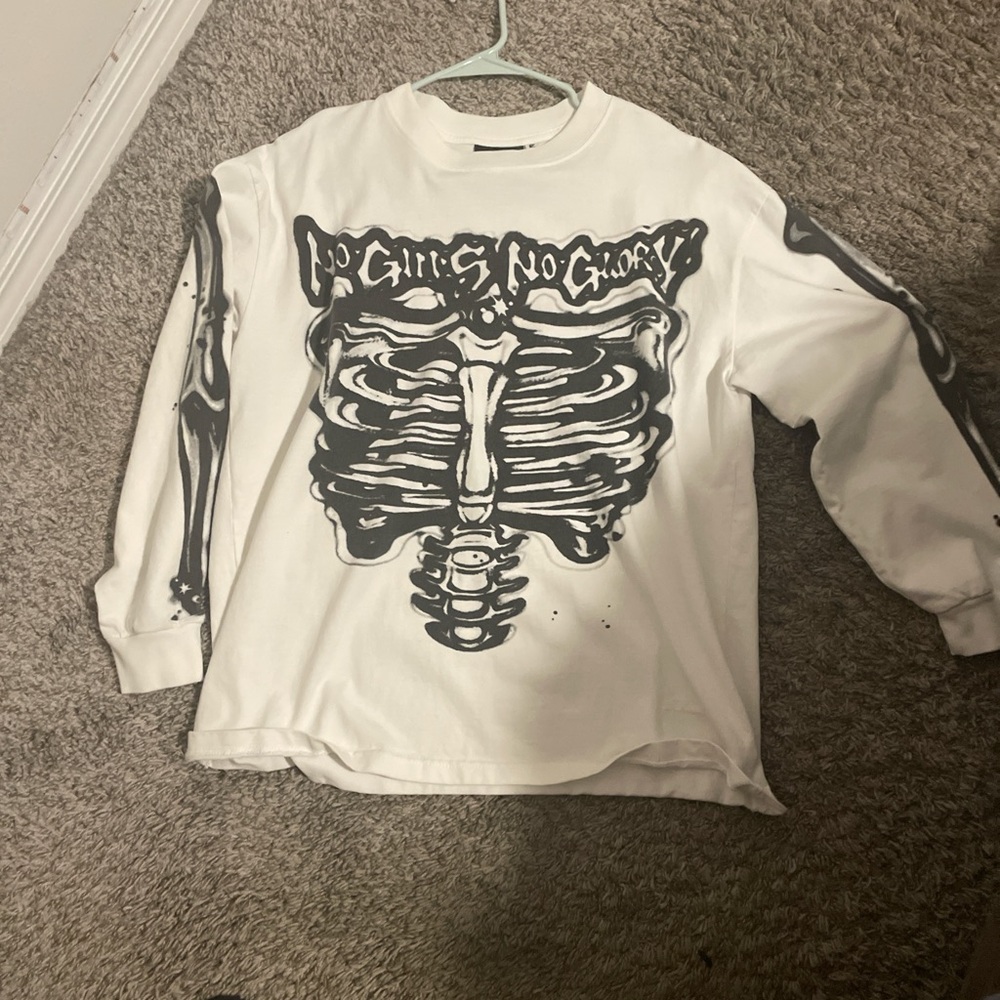 White skeleton hellstar long sleeve